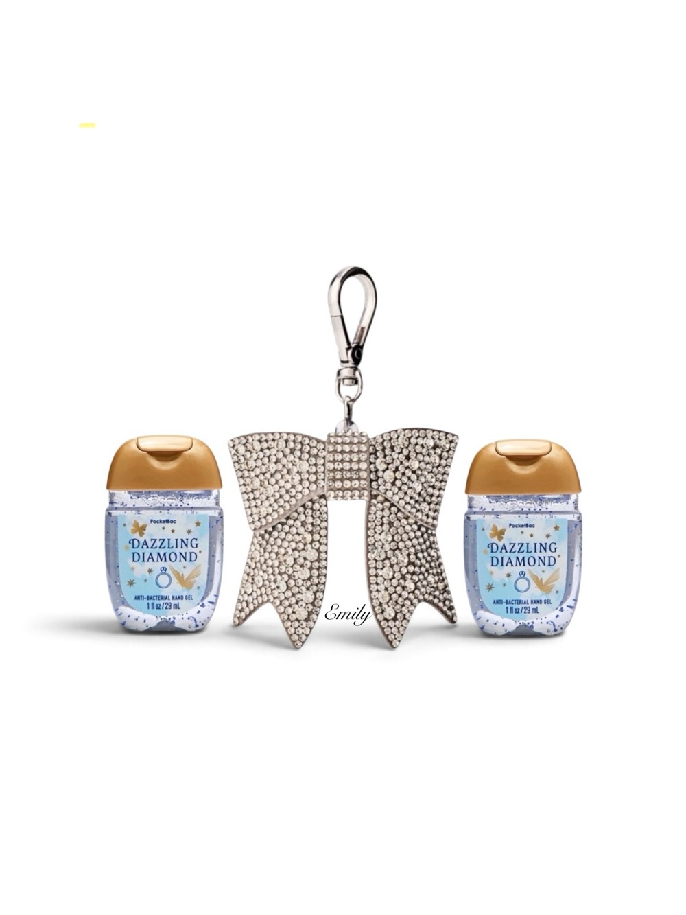 Bath & Body Works Rhinestone Bow Pocketbac Holder Trio